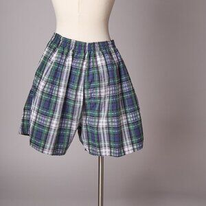 1960s Plaid Pool Pants Swim Shorts
